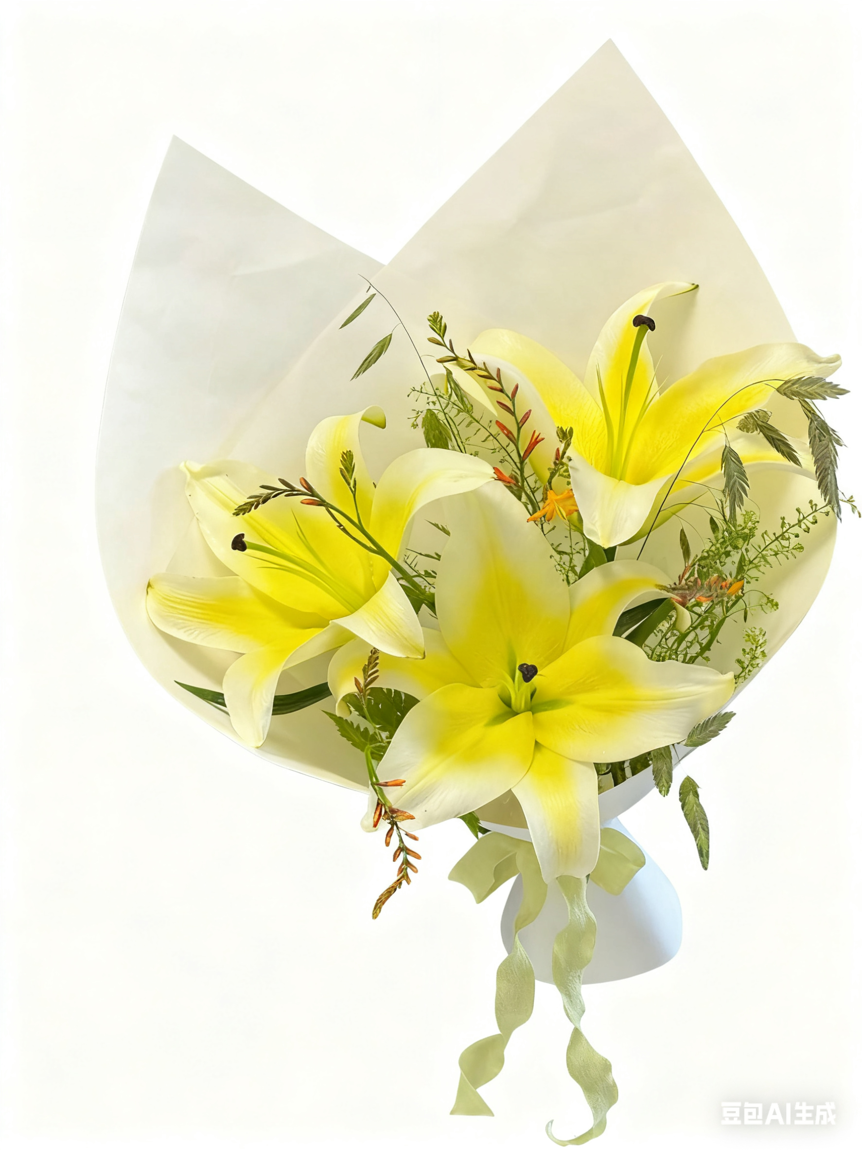 Single-head wooden door bouquet